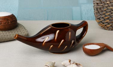 Brown Dotted Neti Pot