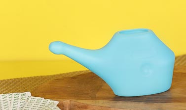 Plastic Sky Blue Color Neti Pot