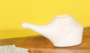 Plastic White Color Neti Pot