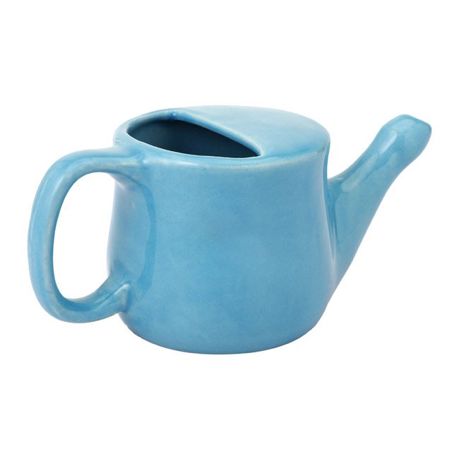 Spill Proof Ceramic Neti Pot Sky Blue