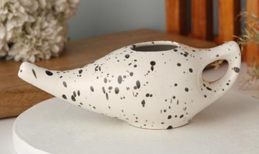 Ceramic Pattern Dalmation Neti Pot