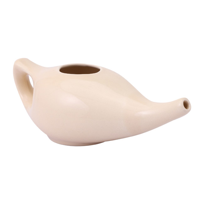 Premium Grade Ceramic Neti Pot for Nasal Cleansing  Cream