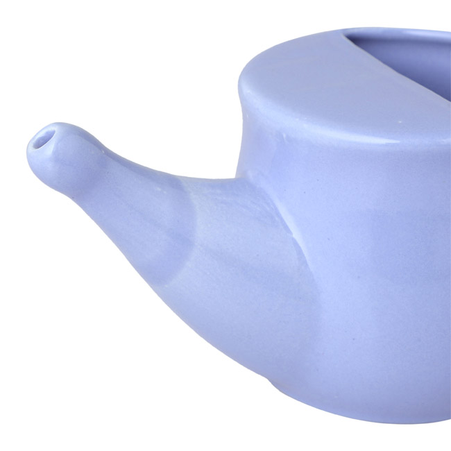 Handmade Spill Proof Ceramic Neti Pot Voilet