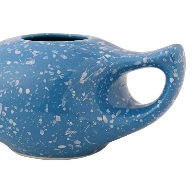 Ceramic Neti Pot for Allergy Control Blue Dapple