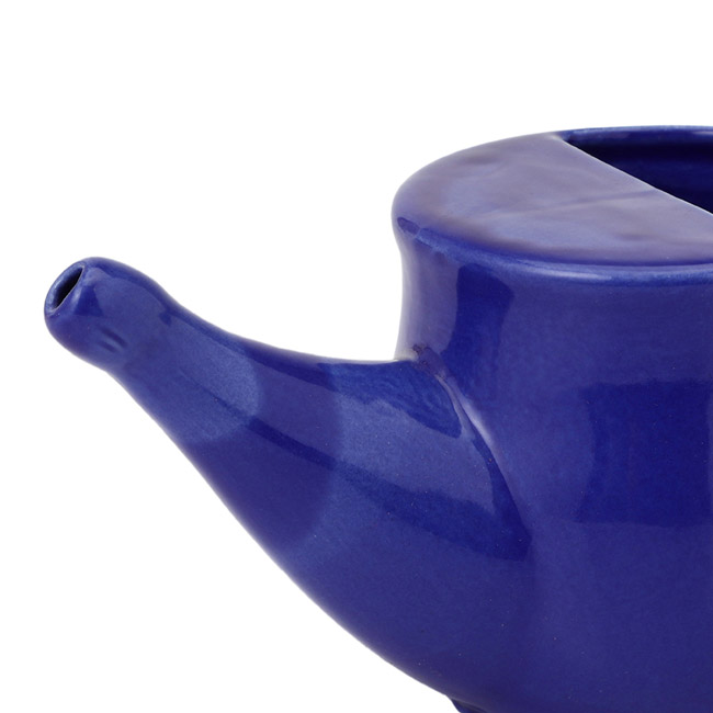 Premium Grade Ceramic Neti Pot for Nasal Cleansing  Violet