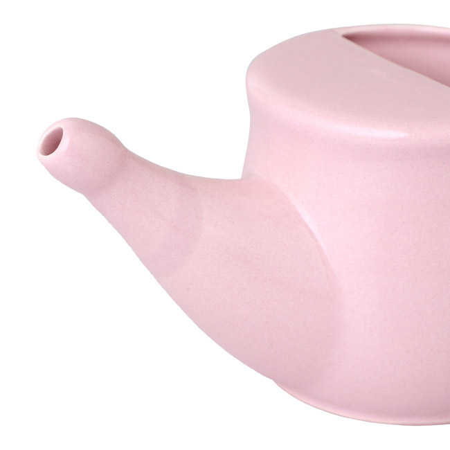 Handmade Spill Proof Ceramic Neti Pot Pink