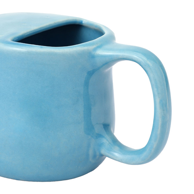 Spill Proof Ceramic Neti Pot Sky Blue