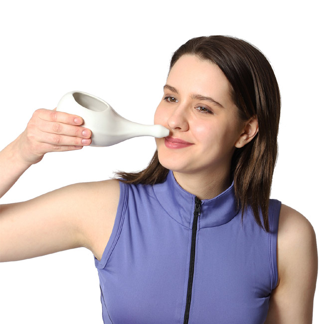 Handmade  Ceramic Without Handle   Neti Pot White